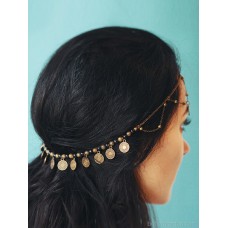 Bohemian ethnic style headwear forehead retro Indian jewelry female tassel hair accessory head chain eyebrow pendant hair chain