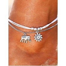Thai Southeast Asian small elephant mixed simple personality anklet rope vacation men and women couple foot chain foot rope