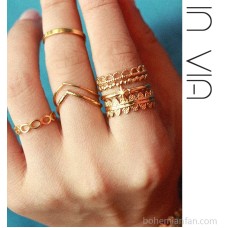 Bohemian style gold titanium steel stackable ring female open personality does not fade Greek Egyptian Indian jewelry