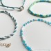 Invia hand-woven blue cotton rope multi-layered foot rope beach sand foot chain hippie vacation student foot accessories